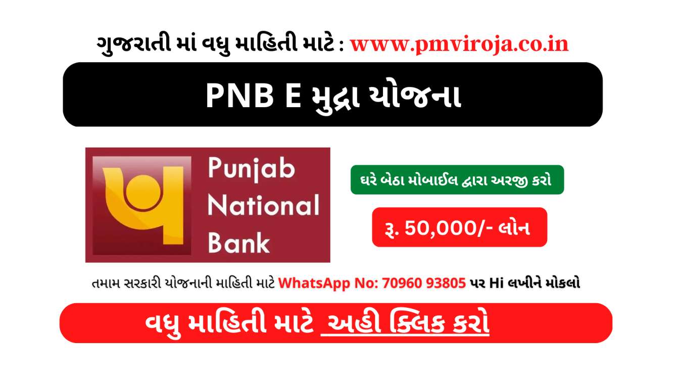 PNB E મુદ્રા યોજના PNB E Mudra Loan in Gujarati