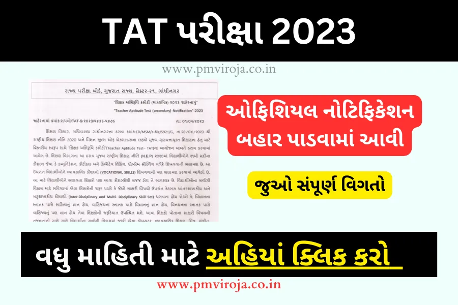 TAT Exam 2023 Gujarat